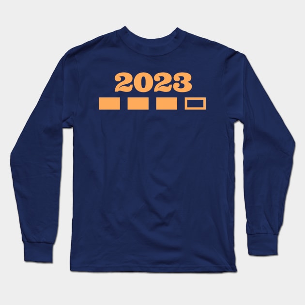 2023 new year t-shirt with progress bar Long Sleeve T-Shirt by Apparels2022